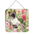Micasa Siamese Cat in the Roses Wall or Door Hanging Prints MI260521